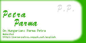 petra parma business card